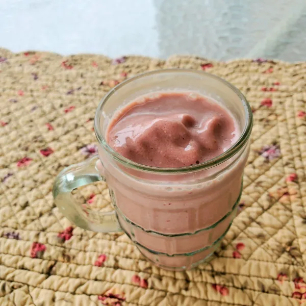 receta Smoothie à l'avoine et aux fraises au chocolat