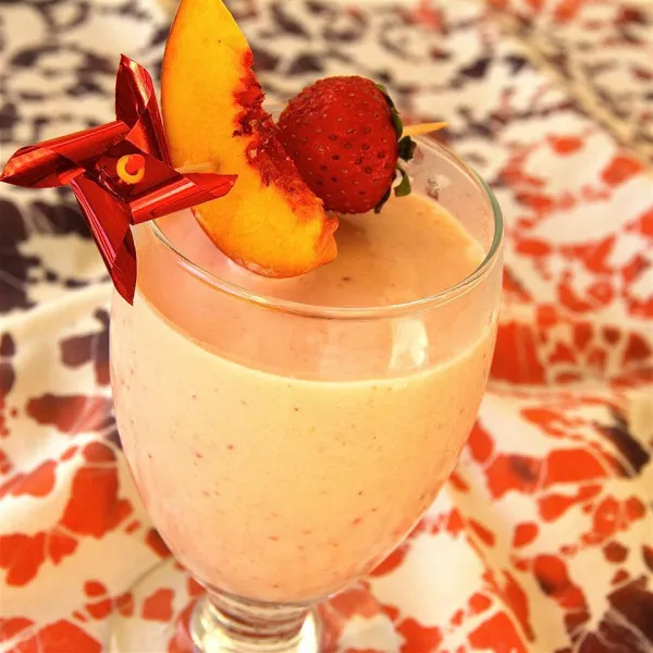 receta Smoothie rose pêche-gingembre