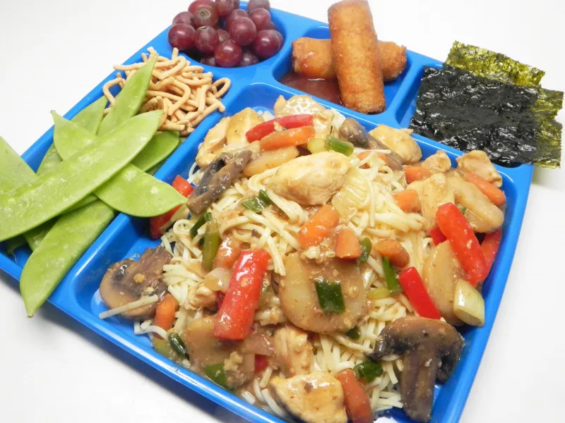 receta Bento Box Poulet Lo Mein