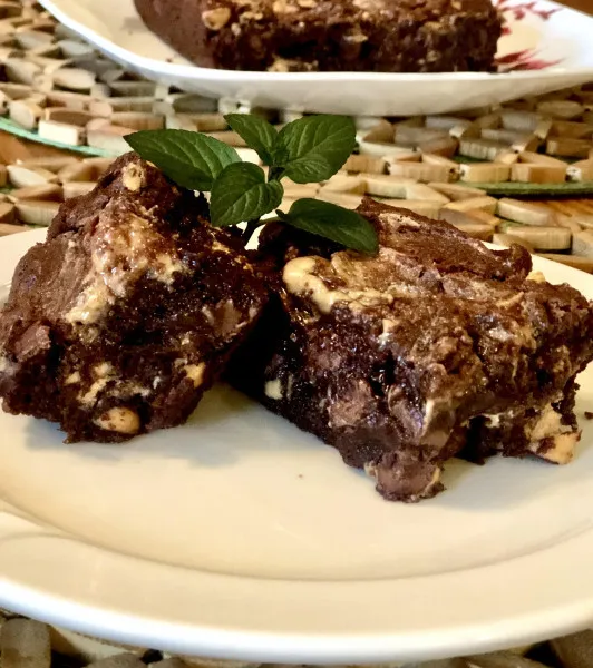 receta Brownies au tourbillon de chocolat au beurre d'arachide