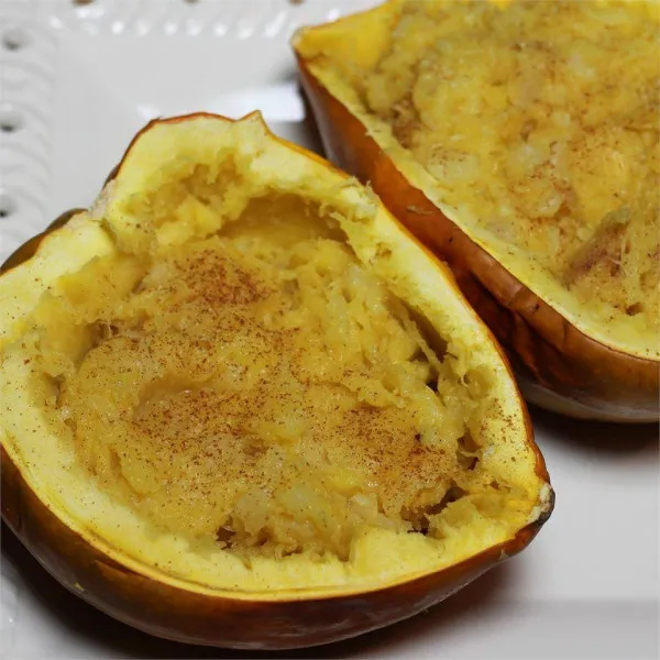 receta Courge poivrée farcie d'ananas et de cannelle