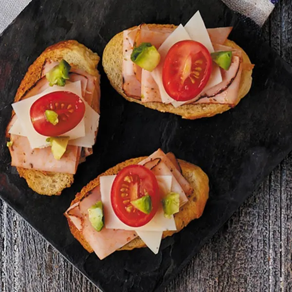 receta Crostini De Pavo De Santa Fe