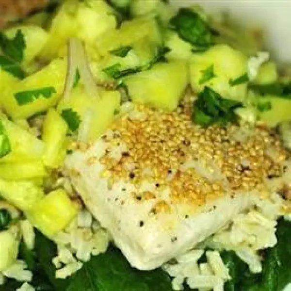 receta Sweet Sesame Mahi Mahi