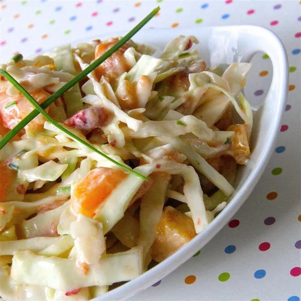 receta Coleslaw Spicy Peach