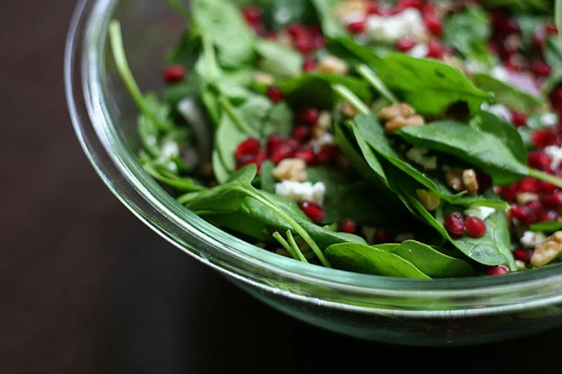 receta Salade d'épinards et de grenades