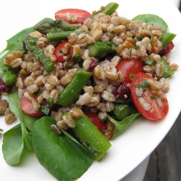 receta Salade Farro aux Asperges et Parmesan