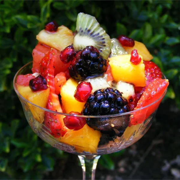 receta Salade de fruits épicée aux graines de pavot