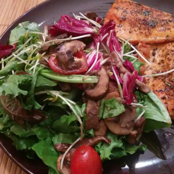 receta Salade de champignons tiède