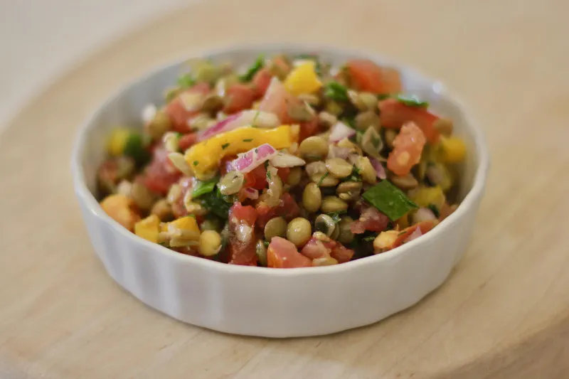 receta Salade de lentilles françaises végétalienne