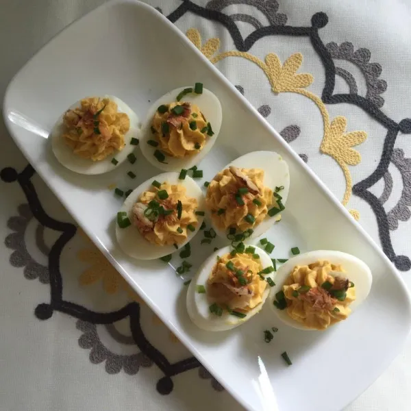 receta Œufs farcis au crabe