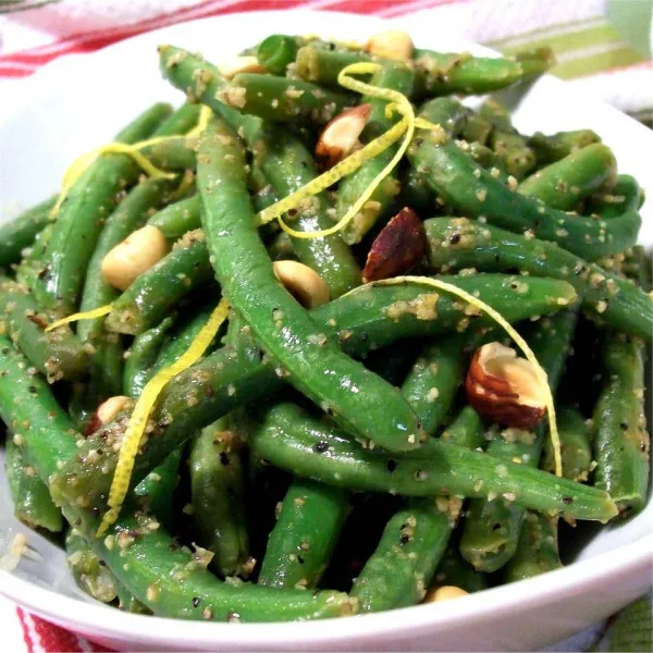 receta Haricots Verts Citron Noisette