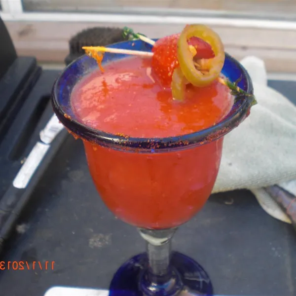 przepisy Ultimate Frozen Strawberry Jalapeno Margarita