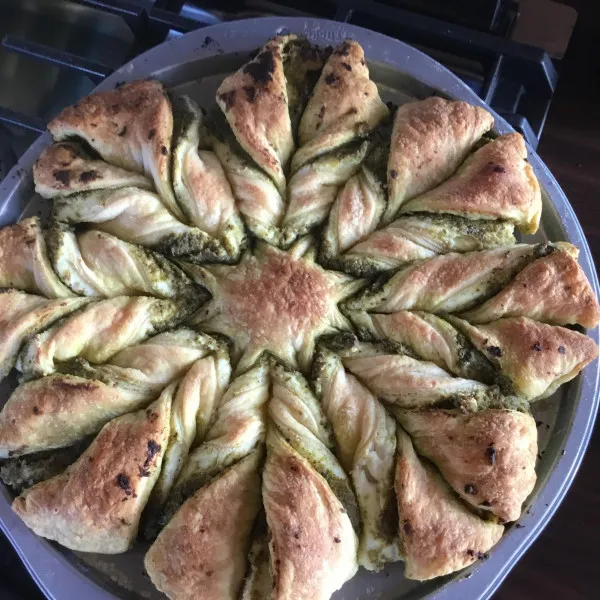 receta Moulinet de pâte feuilletée au pesto