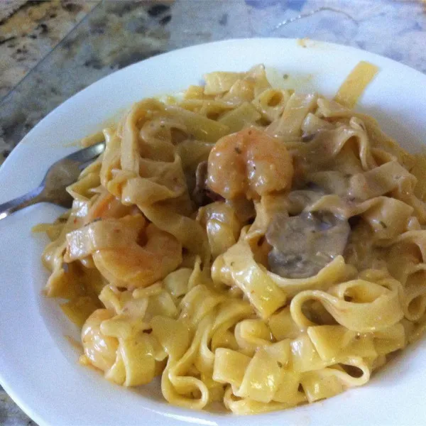 Przepis Angel Shrimp Pasta