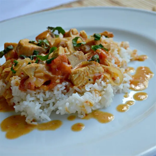 receta Curry de poulet à la noix de coco