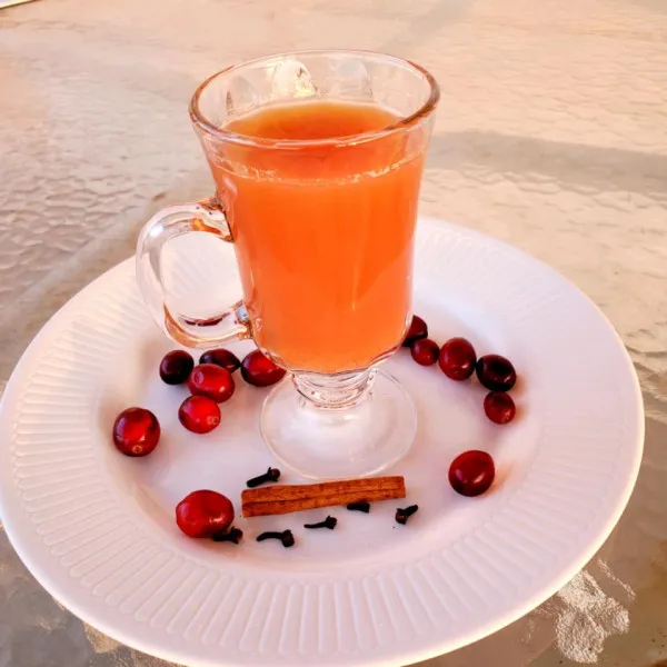 receta Punch aux épices chaudes aux canneberges et à l'orange