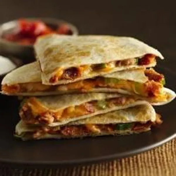 receta Quesadillas au bacon et aux haricots avec du fromage