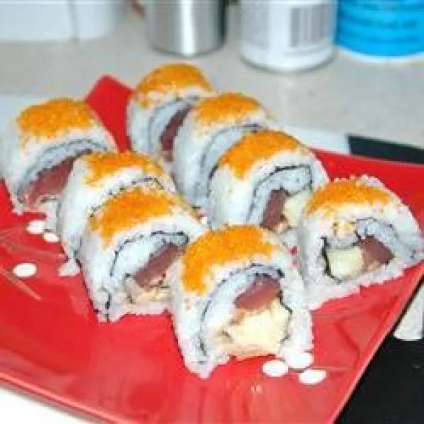 receta Rouleau de sushi à la queue jaune épicé