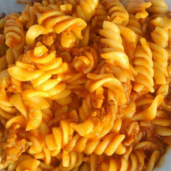 receta Rotini de boeuf à la sauce tomate