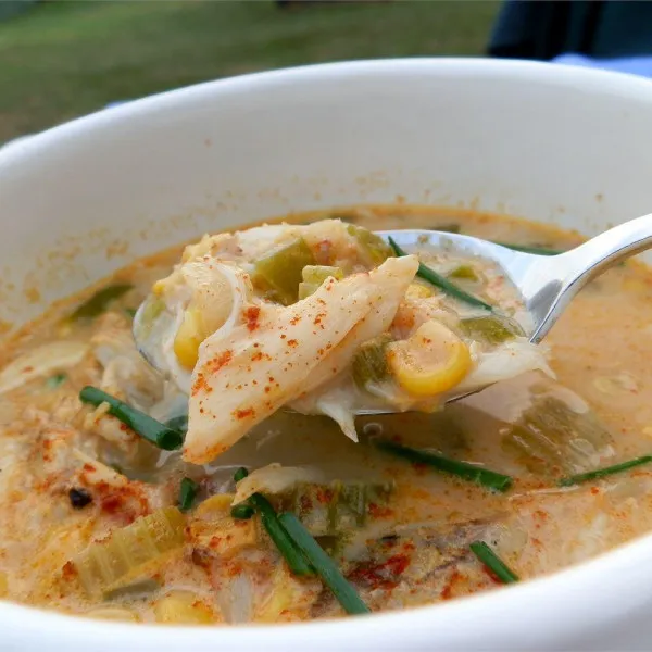 przepisy Creole Crab and Corn Chowder