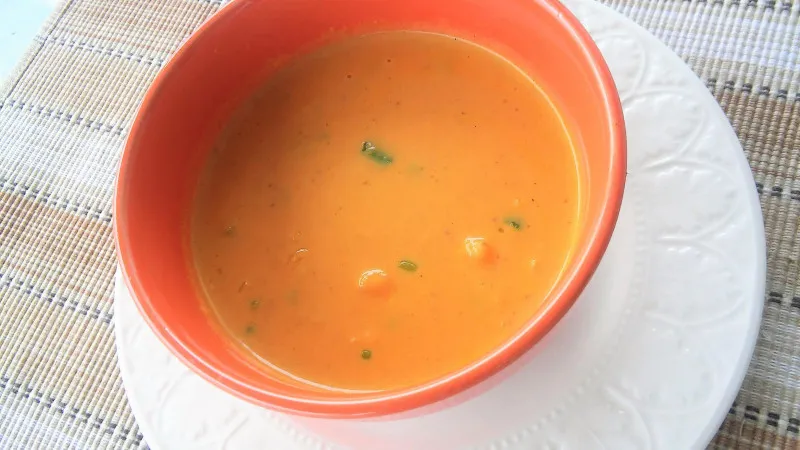 receta Soupe de crevettes à la citrouille