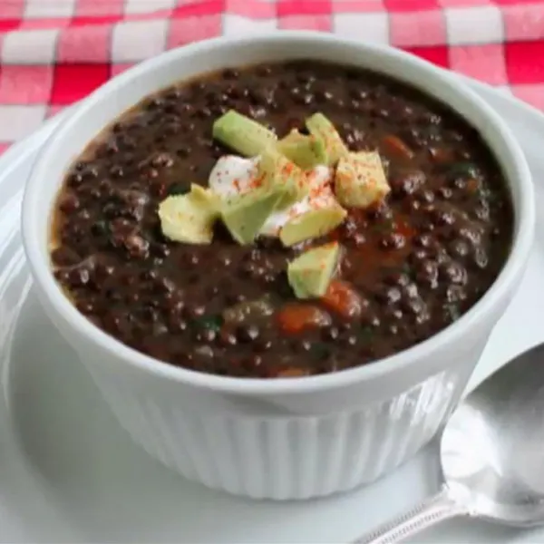 receta Sopa De Lentejas Negras Del Chef John