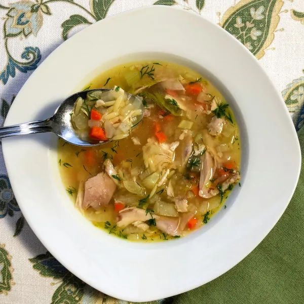 receta Soupe d'orzo au poulet et au fenouil