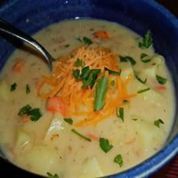 receta Soupe de légumes au fromage cheddar