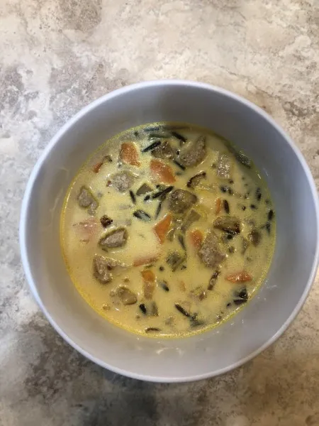 receta Soupe de dinde hachée et de riz sauvage