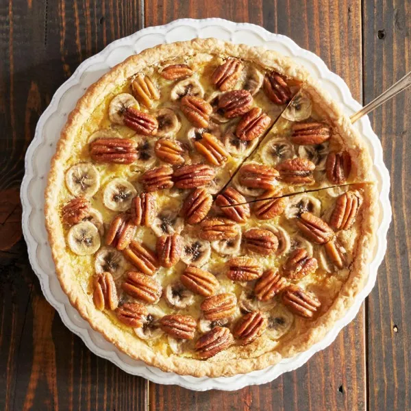 przepisy Banana Pecan Caramel Tart